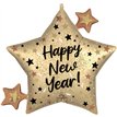 SATIN NYE NATURAL SPARKLE STAR SUPERSHAPE FOIL BALLOON