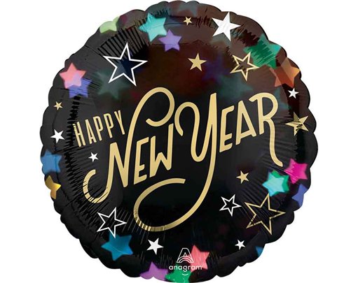 18in NEW YEAR STARLIGHT FOIL BALLOON