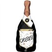 CHEERS CONFETTI BUBBLY BOTTLE SUPERSHAPE FOIL BALLOON