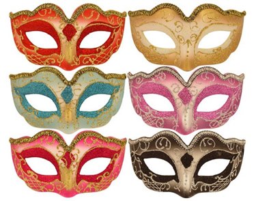 EYE MASK GLITTER METALLIC TRIM