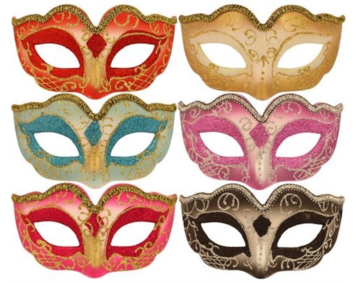 EYE MASK GLITTER METALLIC TRIM