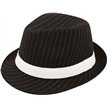 HAT GANGSTER W/STRIPE BLACK