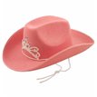 ADULT PINK COWBOY HAT W/TIARA