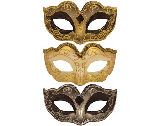 HALF FACE GLITTER MASK