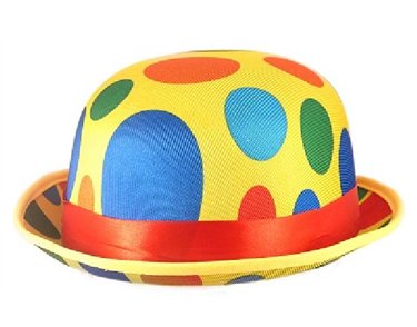 ADULT CLOWN BOWLER HAT
