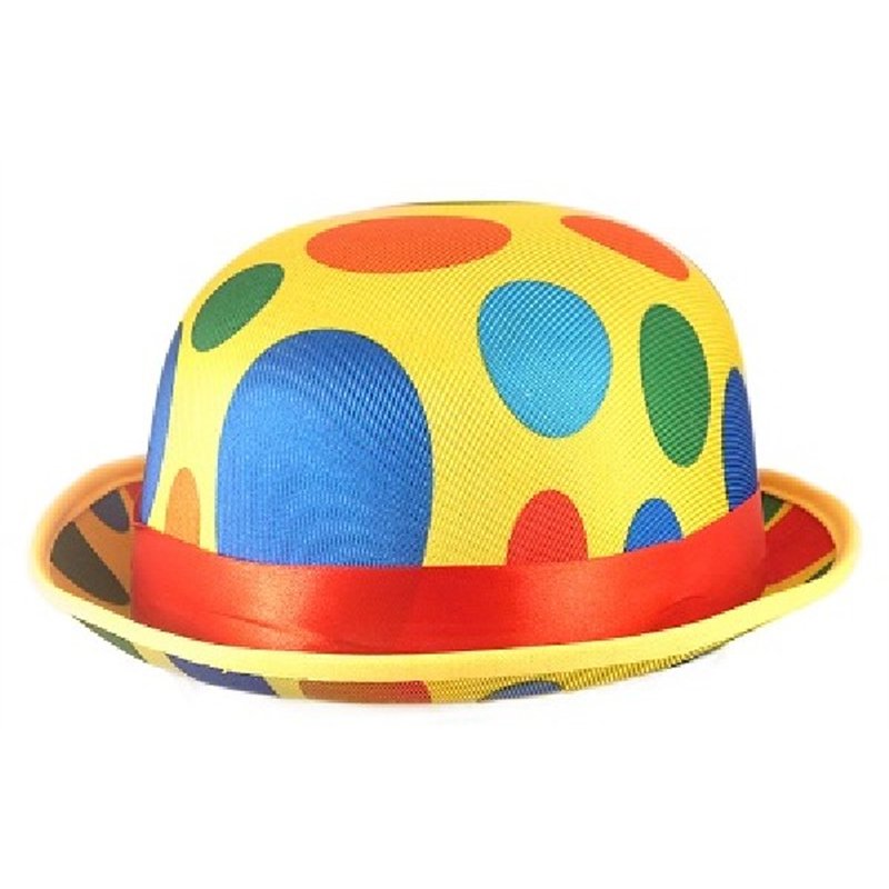 ADULT CLOWN BOWLER HAT