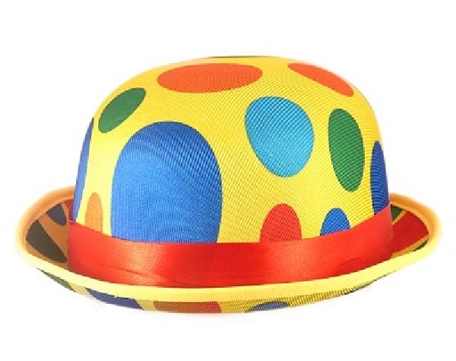ADULT CLOWN BOWLER HAT