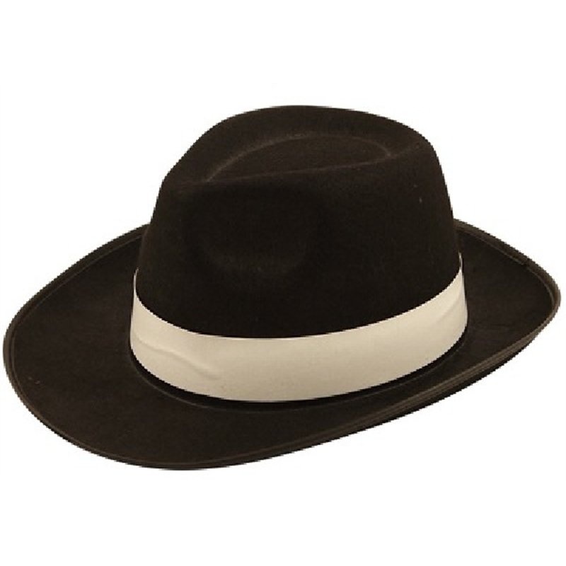ADULT BLACK AL CAPONE HAT