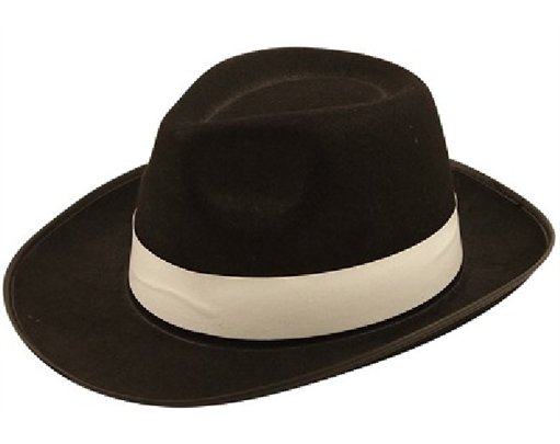 ADULT BLACK AL CAPONE HAT