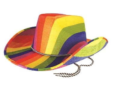 ADULT PRIDE RAINBOW COWBOY HAT