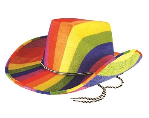 ADULT PRIDE RAINBOW COWBOY HAT