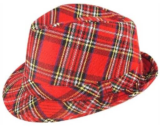 ADULT TARTAN TRILBY HAT