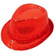 ADULT RED SEQUIN GANGSTER HAT