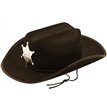 CHILD BLACK COWBOY HAT W/BADGE
