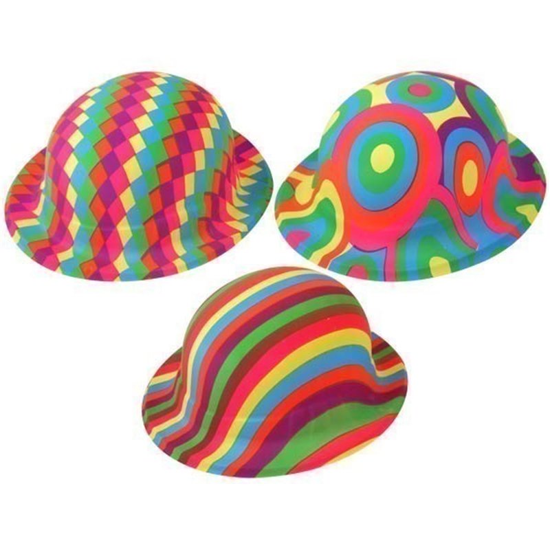 PLASTIC JAZZY BOWLER HAT