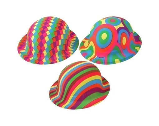 PLASTIC JAZZY BOWLER HAT