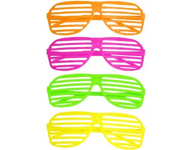 4ASST ADULT NEON SHUTTER GLASSES