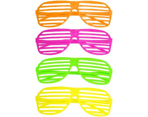 4ASST ADULT NEON SHUTTER GLASSES