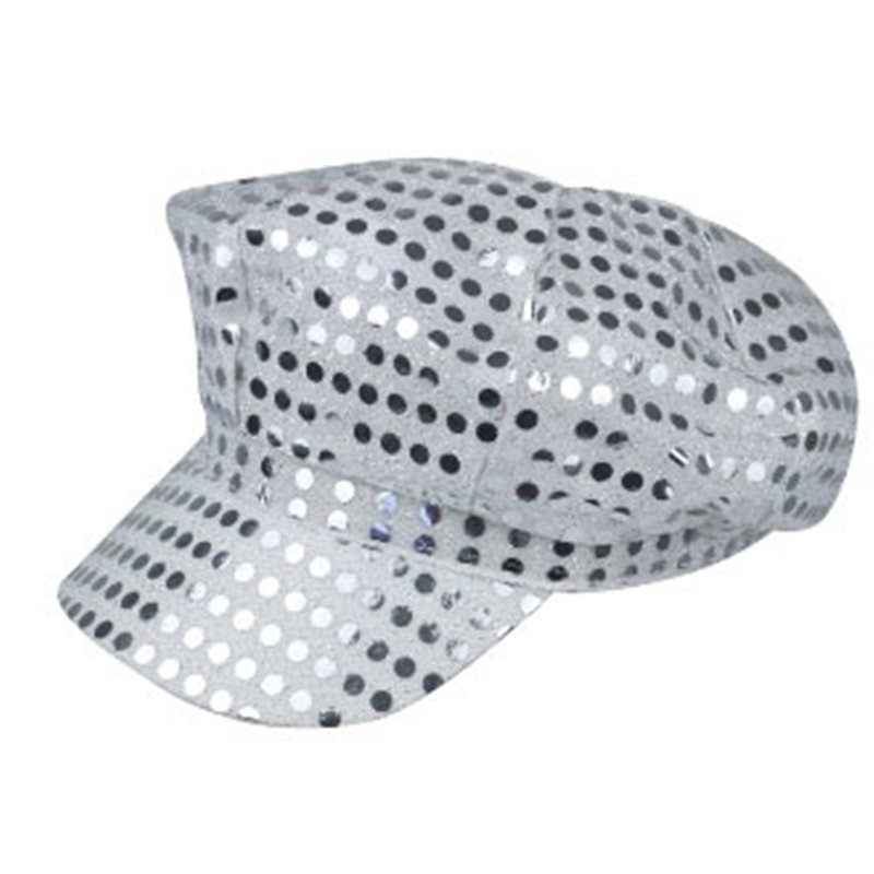 70s ADULT SILVER SEQUIN HAT