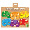 12PK DINOSAUR PAPER MASKS