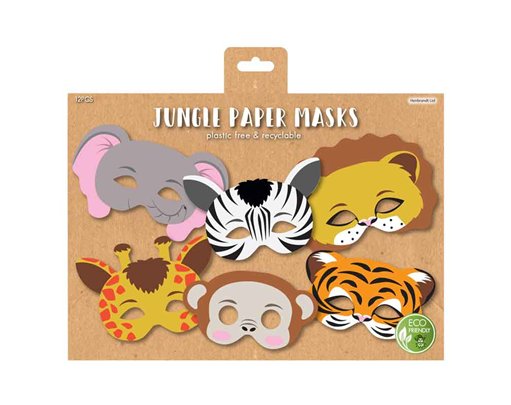 6ASST JUNGLE PAPER MASK