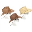 3ASST LEATHER LOOK COWBOY HAT