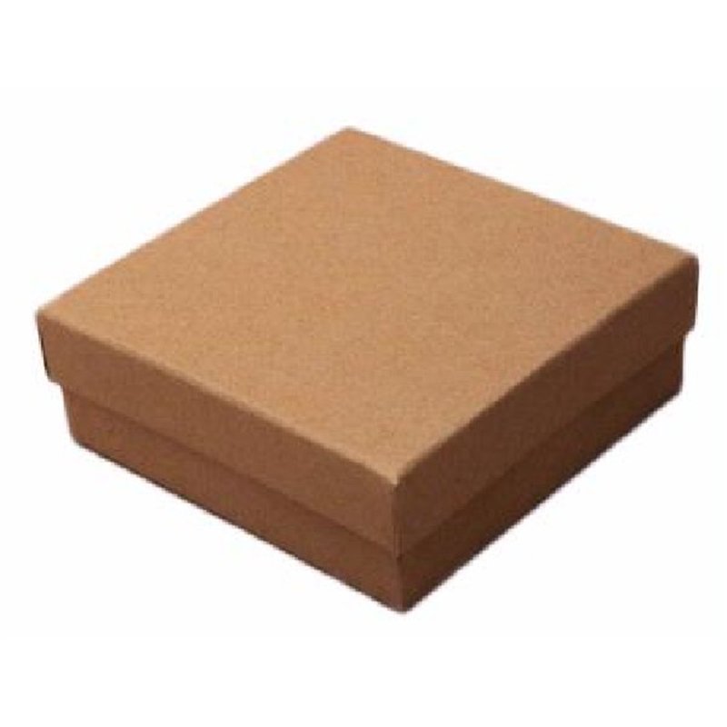 9X9X3CM NATURAL BROWN PAPER GIFT BOX  12S