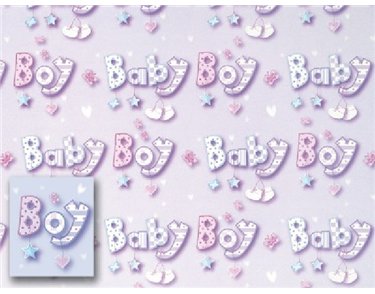BABY BOY FOLDED WRAP & TAGS