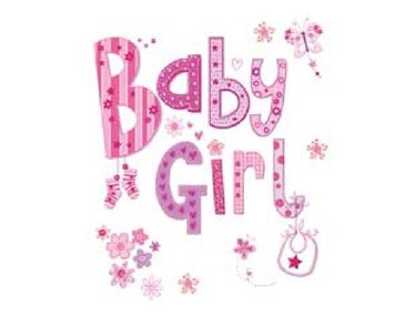 BABY GIRL ELVIN GIFT TAG  12S