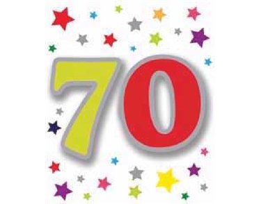70TH BIRTHDAY ELVIN GIFT TAG  12S