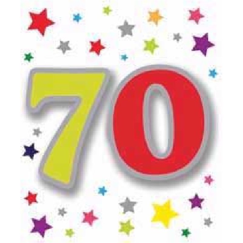 70TH BIRTHDAY ELVIN GIFT TAG  12S