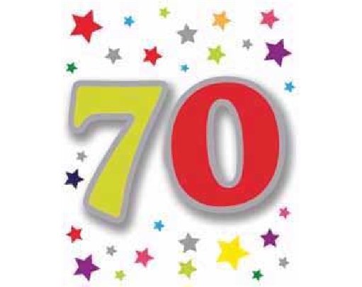 70TH BIRTHDAY ELVIN GIFT TAG  12S
