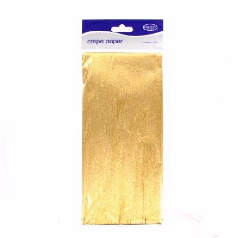 1.5M GOLD METALLIC CREPE  12S