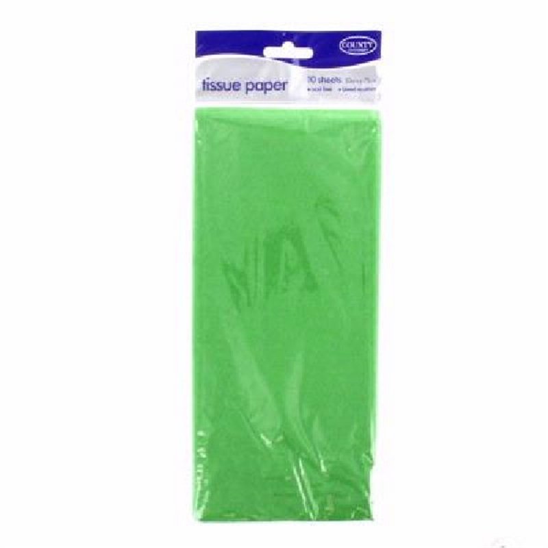 (10) LIGHT GREEN TISSUE PAPER  12S