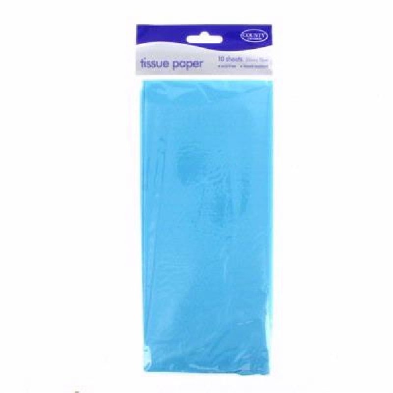 (10) LIGHT BLUE TISSUE PAPER  12S