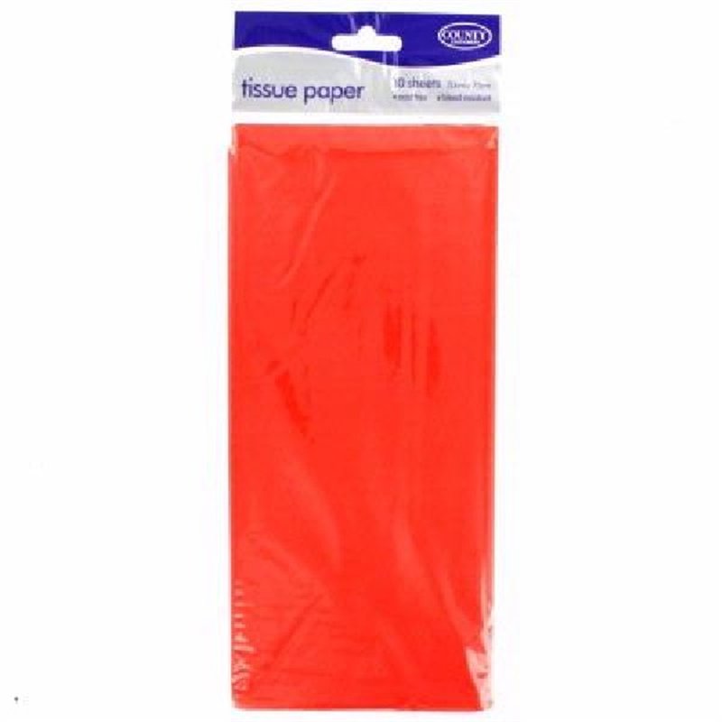 (10) ORANGE TISSUE PAPER  12S