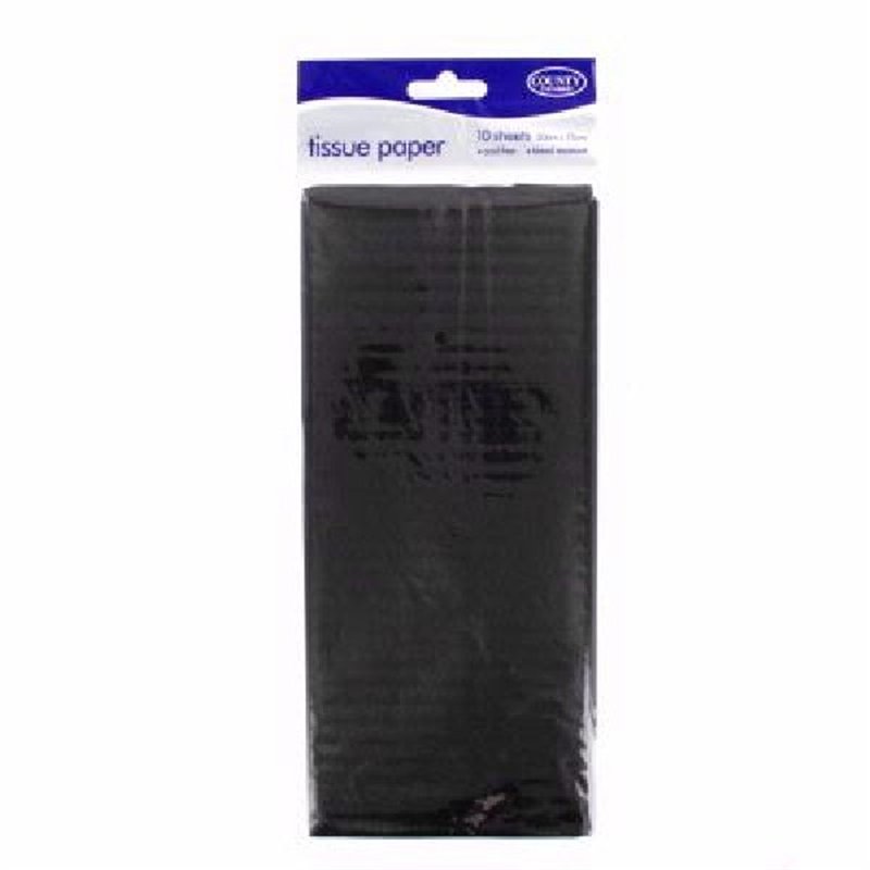 (10) BLACK TISSUE PAPER  12S
