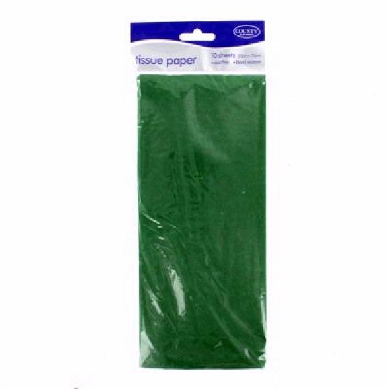 (10) DARK GREEN TISSUE PAPER  12S