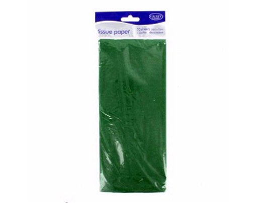 (10) DARK GREEN TISSUE PAPER  12S