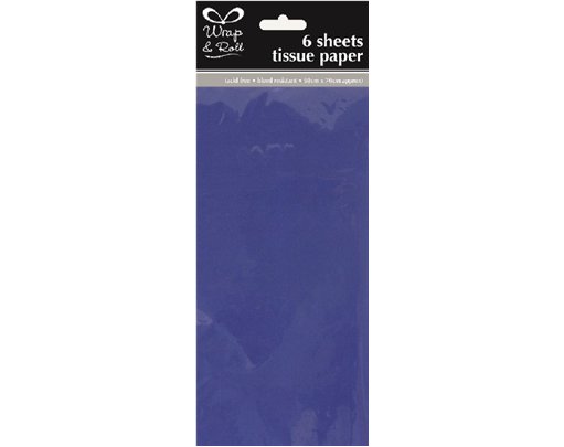 (6) DARK BLUE TISSUE PAPER SHEETS  12S