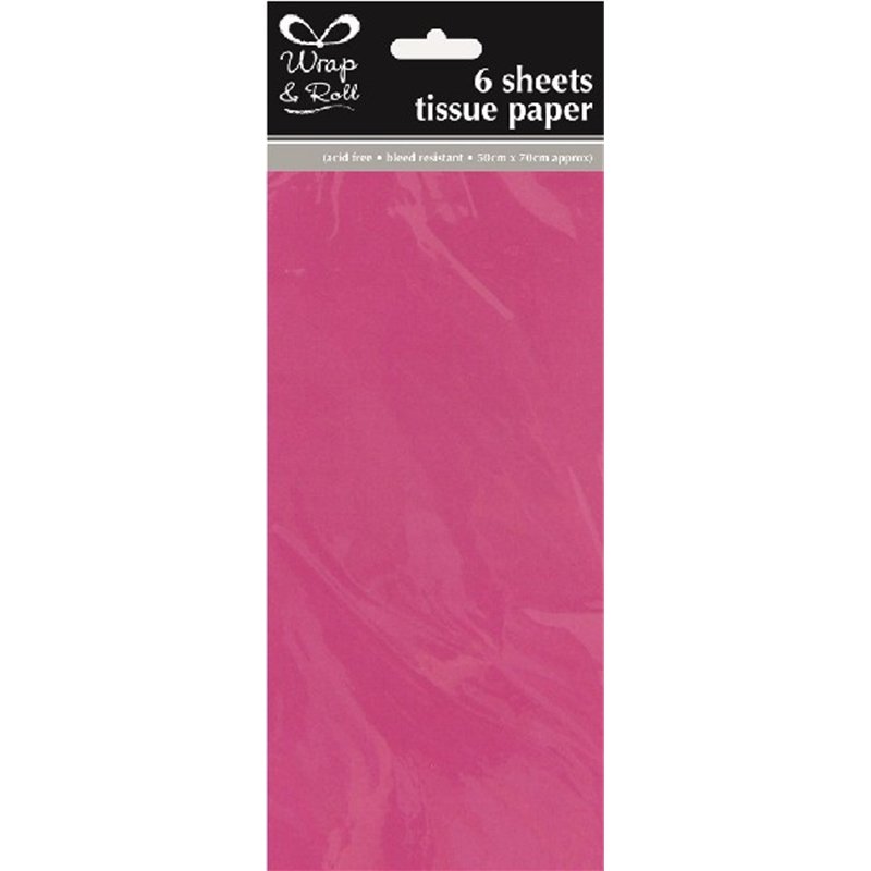 (6) FUCHSIA TISSUE PAPER SHEETS  12S