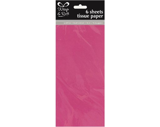 (6) FUCHSIA TISSUE PAPER SHEETS  12S