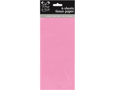 (6) PINK TISSUE PAPER SHEETS  12S