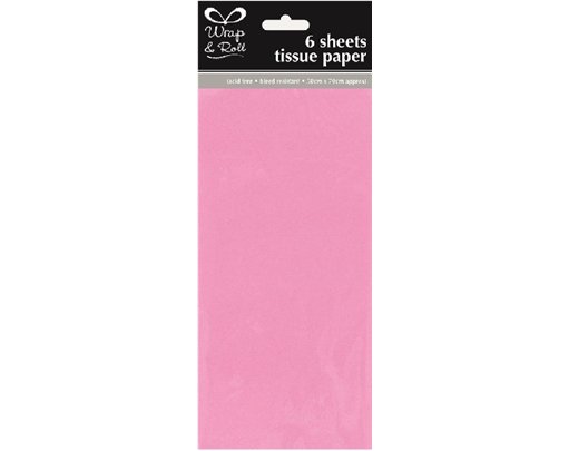 (6) PINK TISSUE PAPER SHEETS  12S