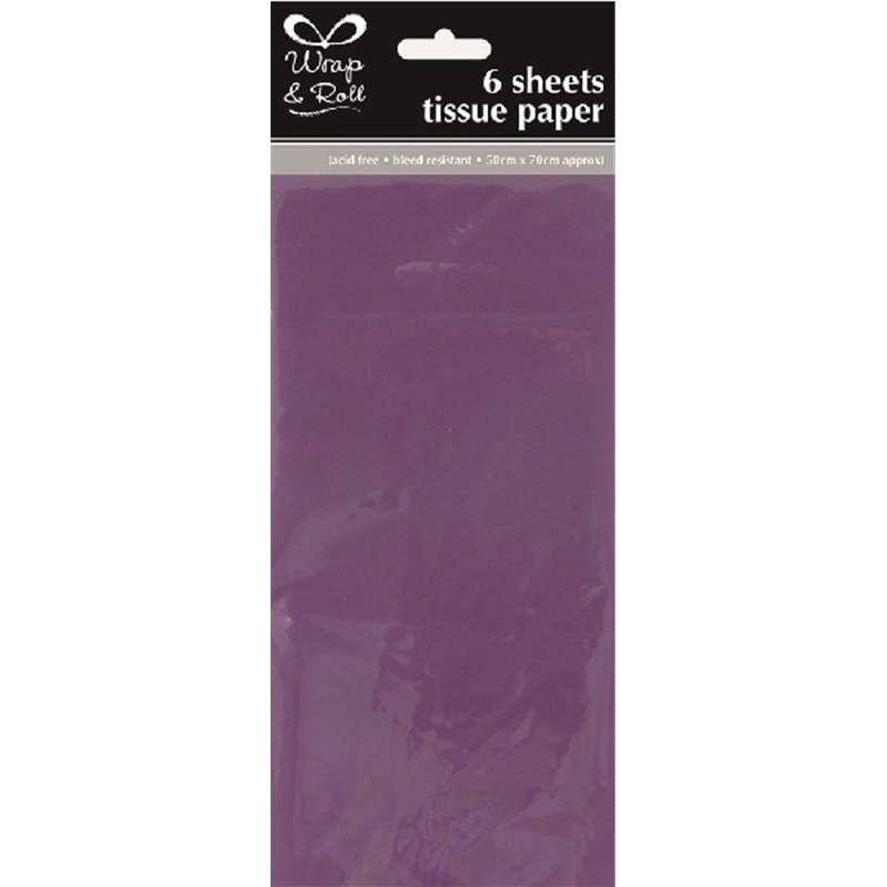 (6) PURPLE TISSUE PAPER SHEETS  12S