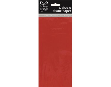 (6) RED TISSUE PAPER SHEETS  12S