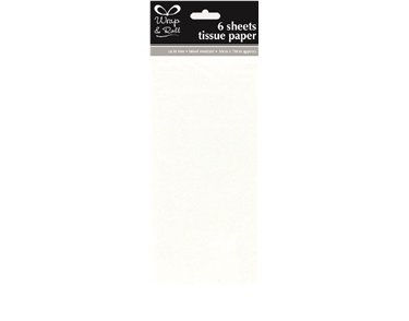 (6) WHITE TISSUE PAPER SHEETS  12S
