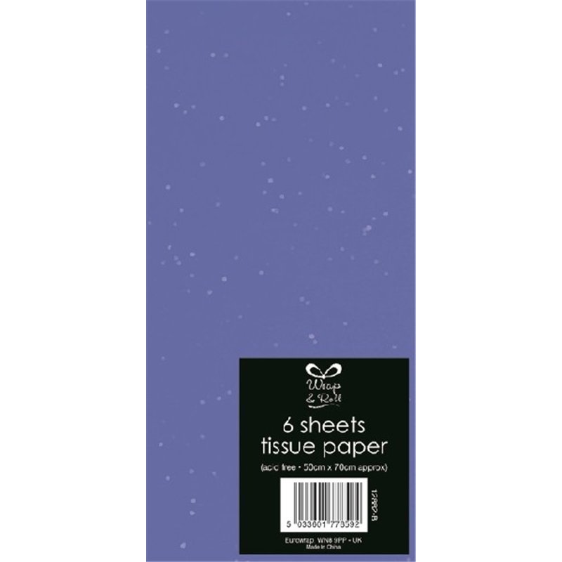 (6) DARK BLUE GLITTER TISSUE SHEETS  12S