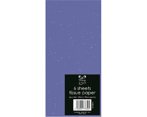 (6) DARK BLUE GLITTER TISSUE SHEETS  12S