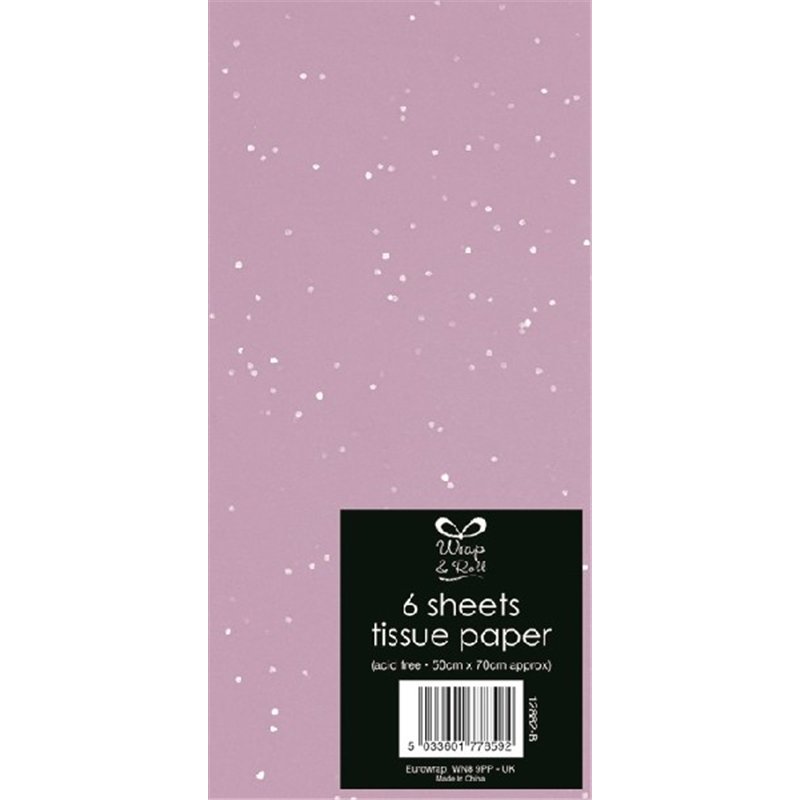 (6) PURPLE GLITTER TISSUE SHEETS  12S